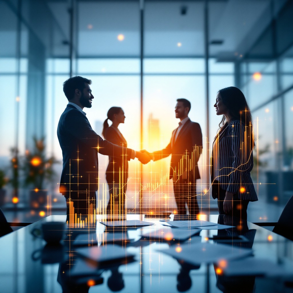 Networking event with people connecting
